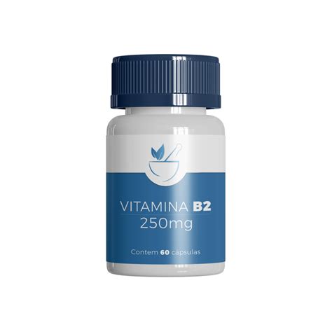 Vitamina B2 Riboflavina 250mg 60 Cápsulas