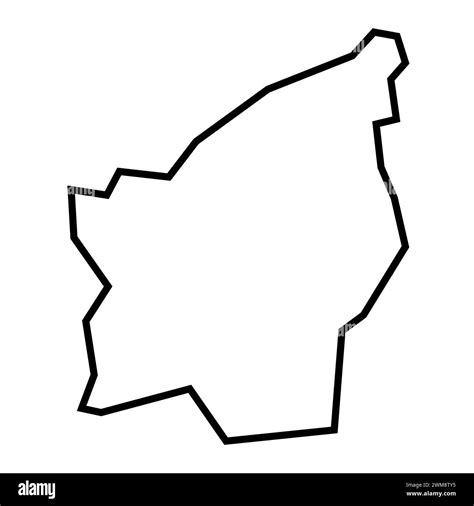 San Marino Country Thick Black Outline Silhouette Simplified Map Vector Icon Isolated On White