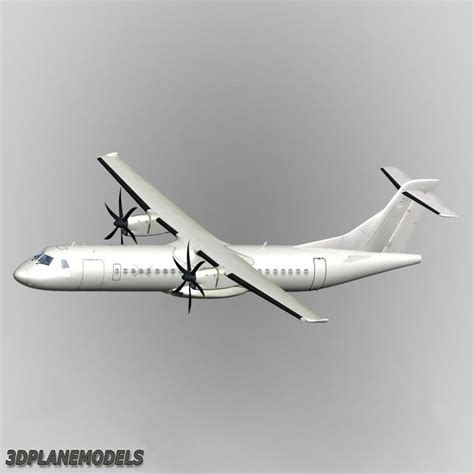 3d Atr 72 500 Generic White