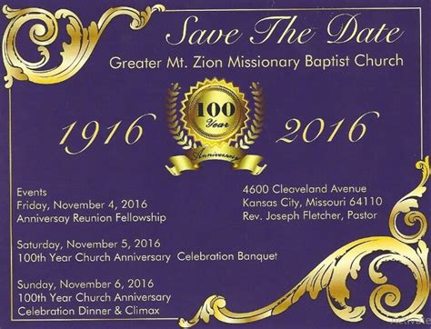 100th Church Anniversary — GMZ