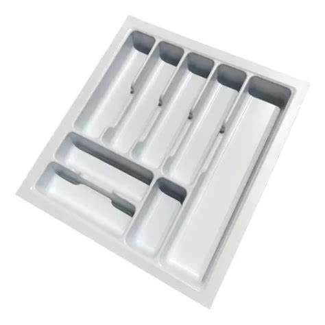 Cubiertero Organizador Plástico Cajón Blanco 44cm X 48cm Pvc