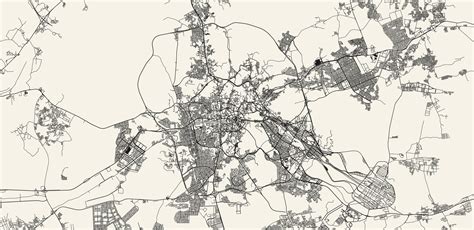 Detailed vector map of Makkah, Saudi Arabia. 33124101 Vector Art at ...