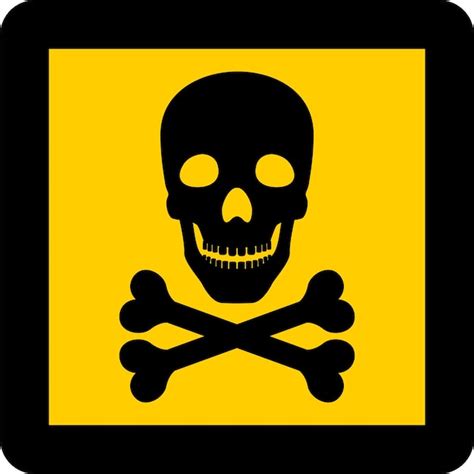 Premium Vector | Scull and crossed bones warning symbol icon in flat ...