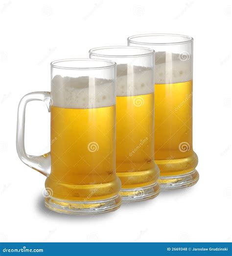 Three Pints Of Beer Royalty Free Stock Photos Image 2669348