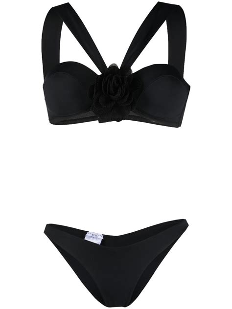 LA REVECHE Sahar Two Piece Bikini Set Black Editorialist