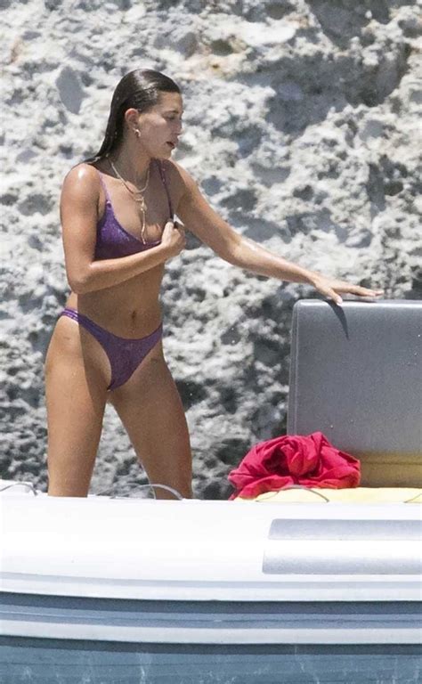 Hailey Bieber In A Purple Bikini On The Beach In Milos 06 29 2021