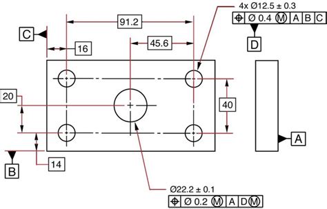 Gdandt Drawing With Dimensions Technical Drawing Geometric Tolerancing