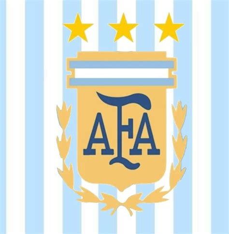 A Blue And White Striped Wall With Three Stars Above The Coat Of Arms On It