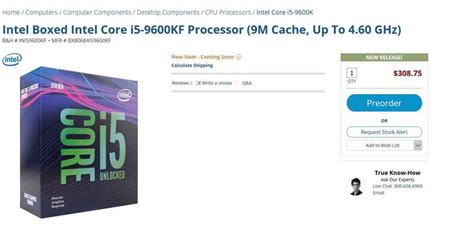 Core i9-9900KF et Core i5-9600KF, des premiers prix bizarres - GinjFo