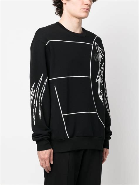 Plein Sport Logo Tiger Print Sweatshirt Black Farfetch