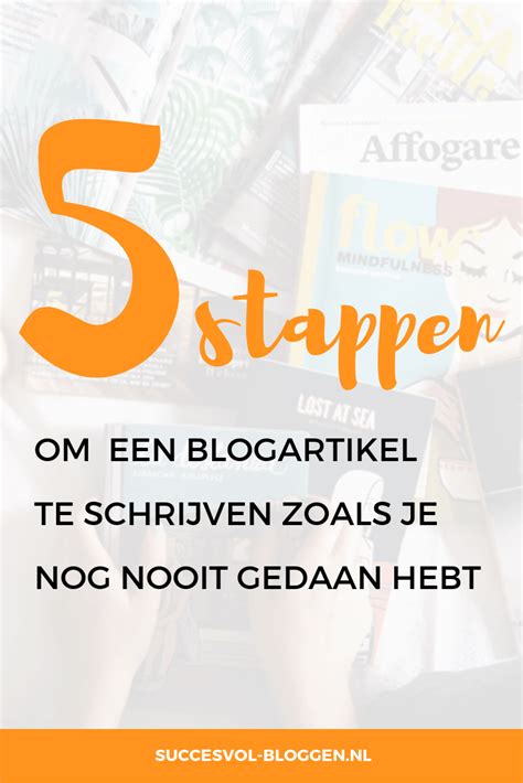 Schrijf Een Blogartikel Zoals Je Nog Nooit Gedaan Hebt Succesvol