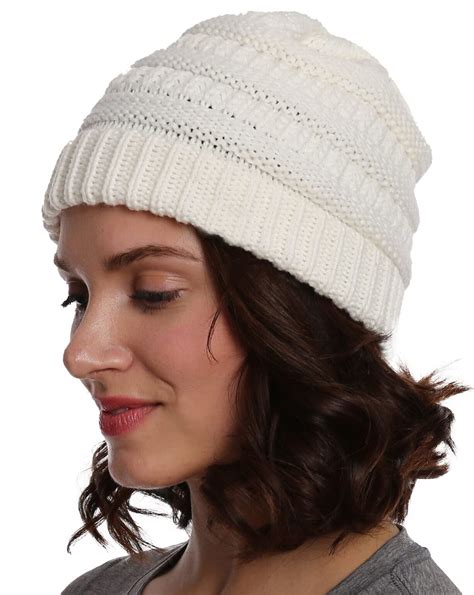 Fantaslook Womens Beanie Winter Hat Warm Chunky Cable Knit Hats Soft