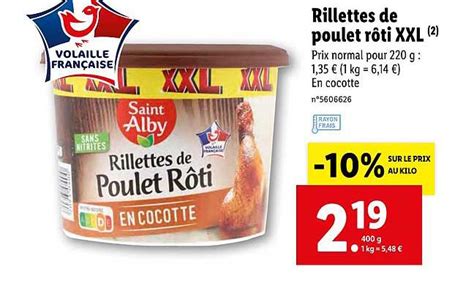 Promo Rillettes De Poulet R Ti Xxl Chez Lidl Icatalogue Fr