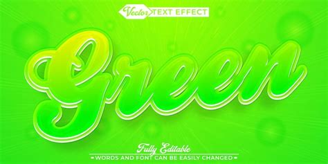 Premium Vector Cartoon Green Vector Fully Editable Smart Object Text