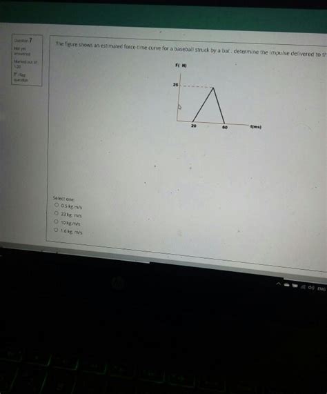 Solved Queson The Figure Shows An Estimated Force Time Chegg