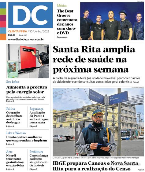 Capa Diário de Canoas Edição Quinta 30 de Junho de 2022