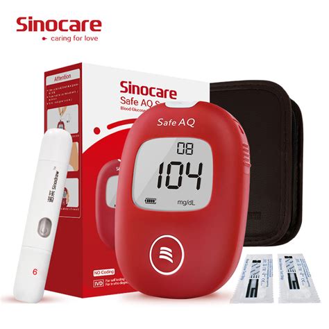 Sinocare Exactive Vital Glucose Test Strips Glucometer Digital On Call