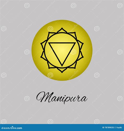 Manipura Chakra Do Plexo Solar Terceiro Símbolo De Chakra Do Ser Humano