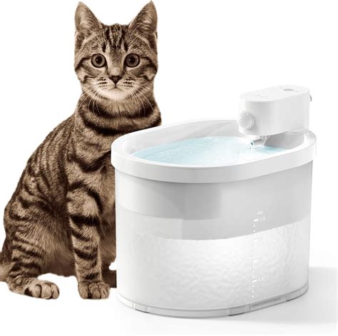 Uahpet Wireless Cat Water Fountain Battery Operated Cat Fountain