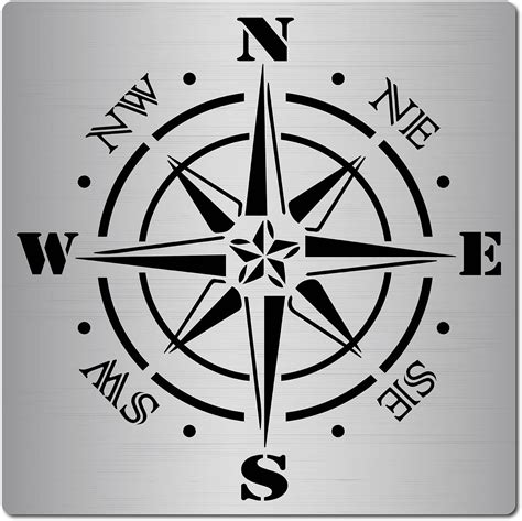 Compass Stencil Compass Rose Stencil Ocean Stencils Compass Stencil Ocean