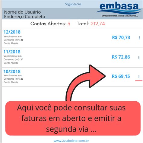 2ª Via Embasa Segunda Via Atualizada Conta de Água Bahia