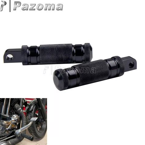 1Pair Black Motorcycle Rough Crafts Footrest Motorbike FootPeg For