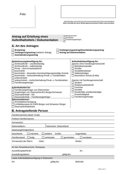 Pdf Austrian Visa Form Dokumentips