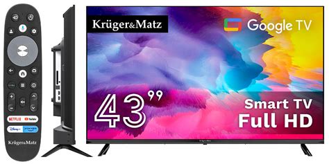 Telewizor Led Kruger Matz Full Hd Smart Tv Google Tv Wi Fi Hdr Dvb