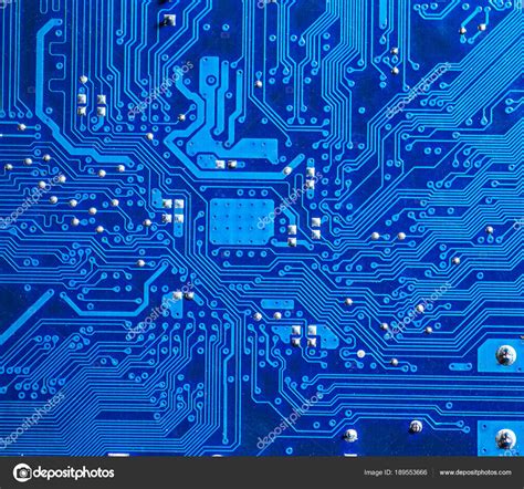 Blue circuit board background of computer motherboard Stock Photo by ...