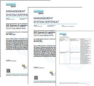 Zertifizierungen ISO 9001 und 14001 Qualität und Umwelt im Fokus GO