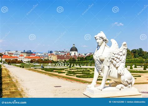 Sphinx Statue In Belvedere Garden Vienna Austria Stock Photo Image