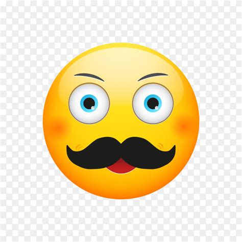 Mustache Emoji Icon on transparent background PNG - Similar PNG