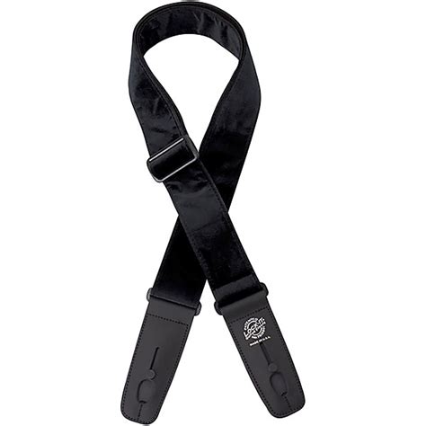 Lock-It Straps 2" Crushed Velvet Locking Guitar Strap Black | Guitar Center