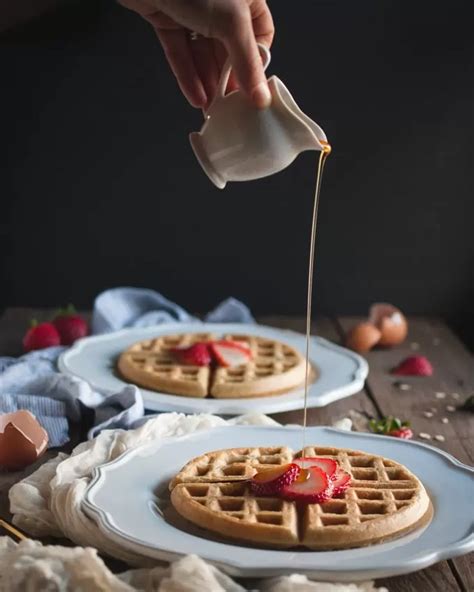 Oat Flour Waffles Feasting Not Fasting