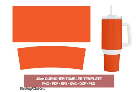 40oz Stanley Cup Quencher Tumbler SVG Graphic By Mockup Station