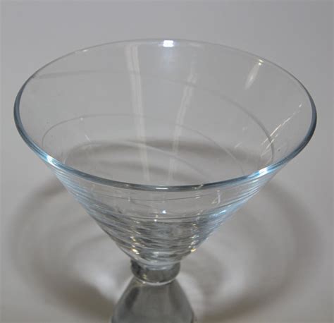 Vintage Martini Crystal Glasses Set Of 5 At 1stdibs Vintage Martini