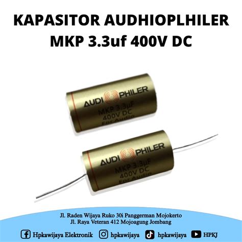 Jual KAPASITOR AUDIOPHILER MKP 3 3 UF 400V DC Kapasitor Audiophiler 3