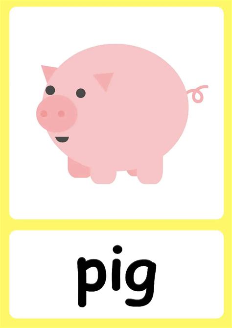 Farm Animal flashcards + FREE Farm background