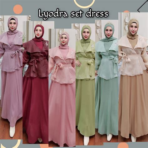 Jual Lyodra Set Dress Gamis Ori By Bilqis Cek Stok Dlu Yaa Shopee