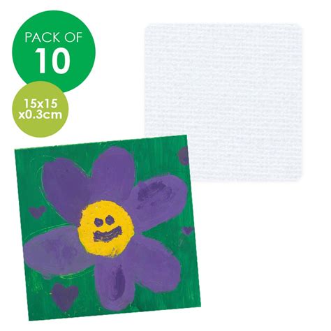 Canvas Panel Art Boards - Square - Pack of 10 - CleverPatch | CleverPatch - Art & Craft Supplies