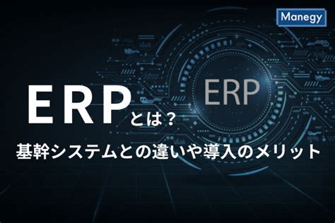 Erpとは？基幹システムとの違いや導入のメリットを詳しく解説（manegy）｜dメニューニュース（nttドコモ）