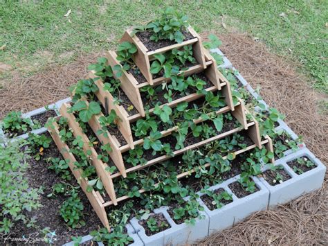 Strawberry Tower Planter DIY Tutorial FanningSparks