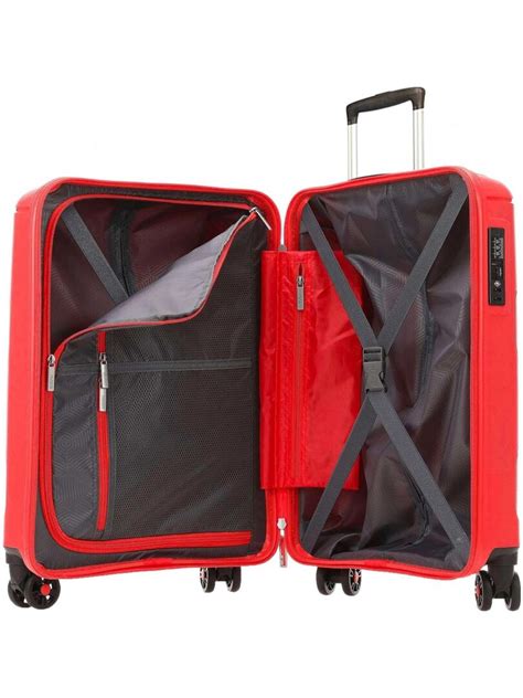 Valise Cabine Rigide Sunside Cm Tsa Abs Rouge Kiabi