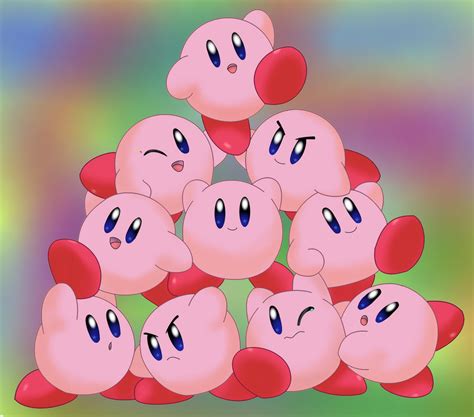 Cute Kirby Pile Up By Aven Mochi On Deviantart