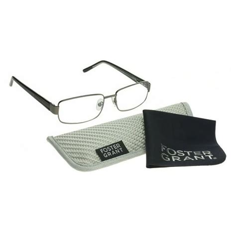 Foster Grant Wes Multifocus Progressive Gunmetal Reading Glasses 1 00