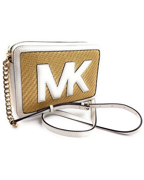 Michael Kors Womens Jet Set Item Ew Straw Python Capsule Crossbody Bag