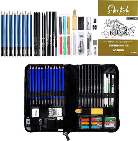 Yosogo Piece Drawing Sketching Pencils Set Artist Kit Includes