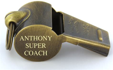 Personalised Engraved Antique Brass Acme Thunderer Referee Whistle