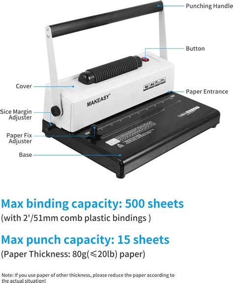 Buy Makeasy Coil Spiral Binding Machine Manual Hole Punch Electric