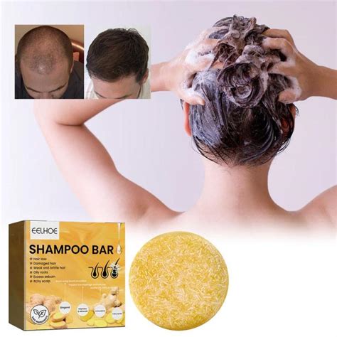 Hold Live Eelhoe Shampoo Bar Ginger Handmade Hair Growth Soap Anti Hair